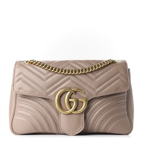 porcelain rose gucci|Gucci Calfskin Matelasse Medium GG Marmont Shoulder Bag .